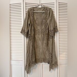 Raj Green Cotton Kimono